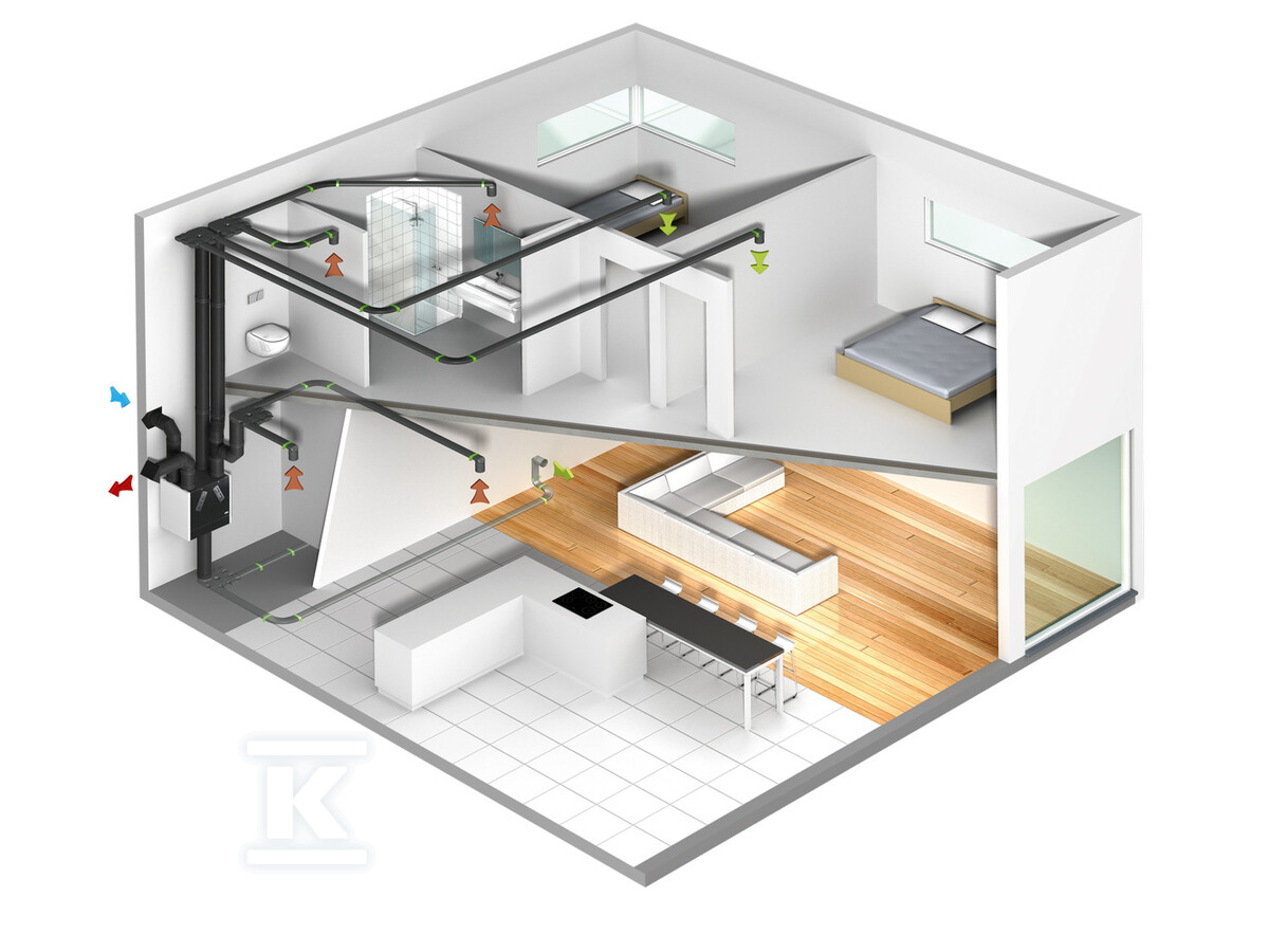 Рекуператор Kermi 500 Boost (WiFi шлюз, - Y110450001101K